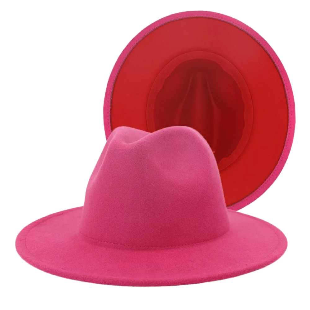 Pink Fedora hat